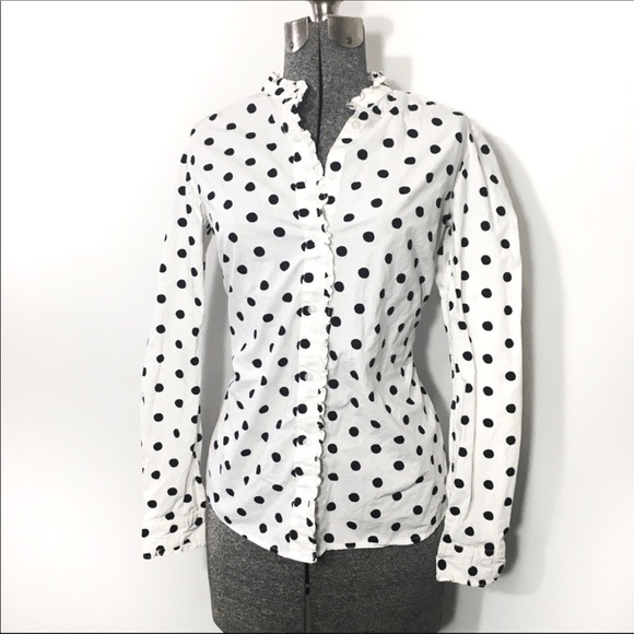 boden polka dot top